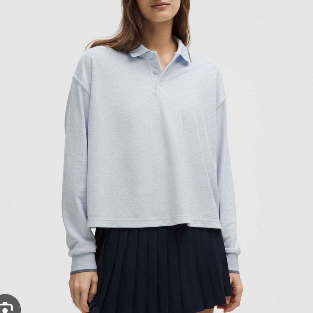 lululemon cotton terry relaxed polo shirt